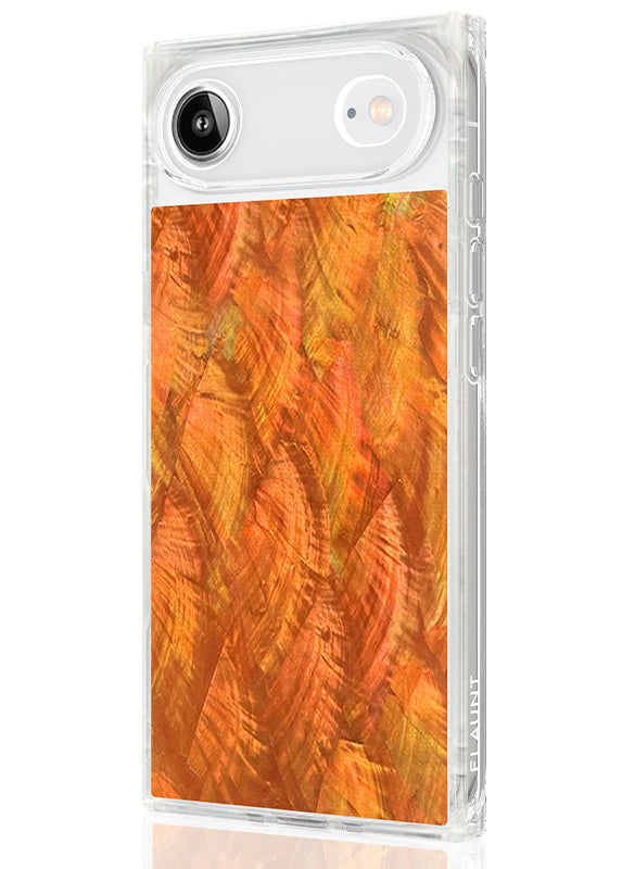 SQUARE? Orange Mother of Pearl iPhone Case