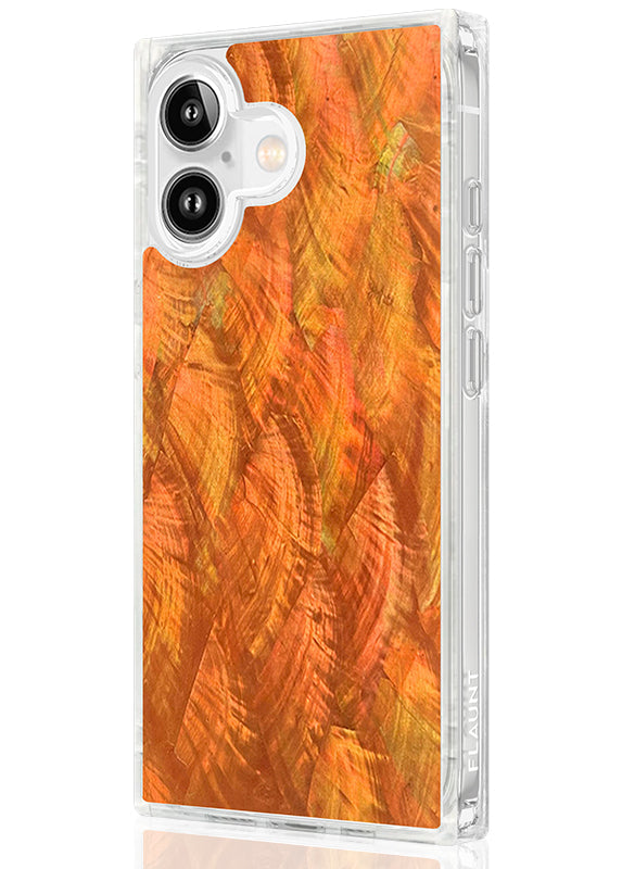 SQUARE? Orange Mother of Pearl iPhone Case