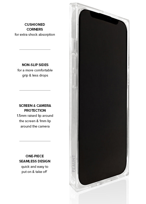 SQUARE? Silver Metallic Snakeskin Faux Leather iPhone Case