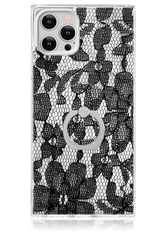 SQUARE? Black Lace iPhone Case