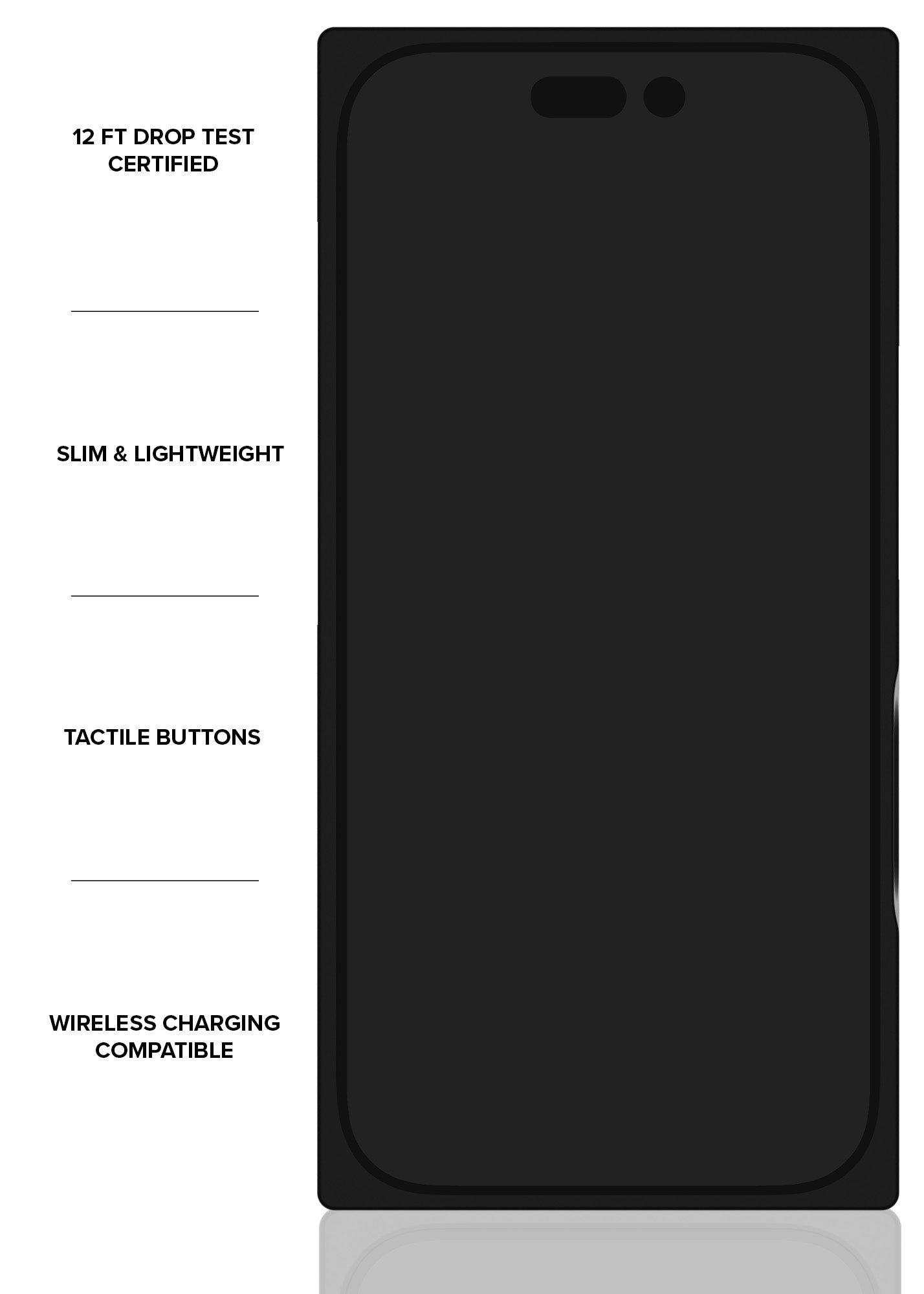 SQUARE? Black Crocodile Faux Leather iPhone Case