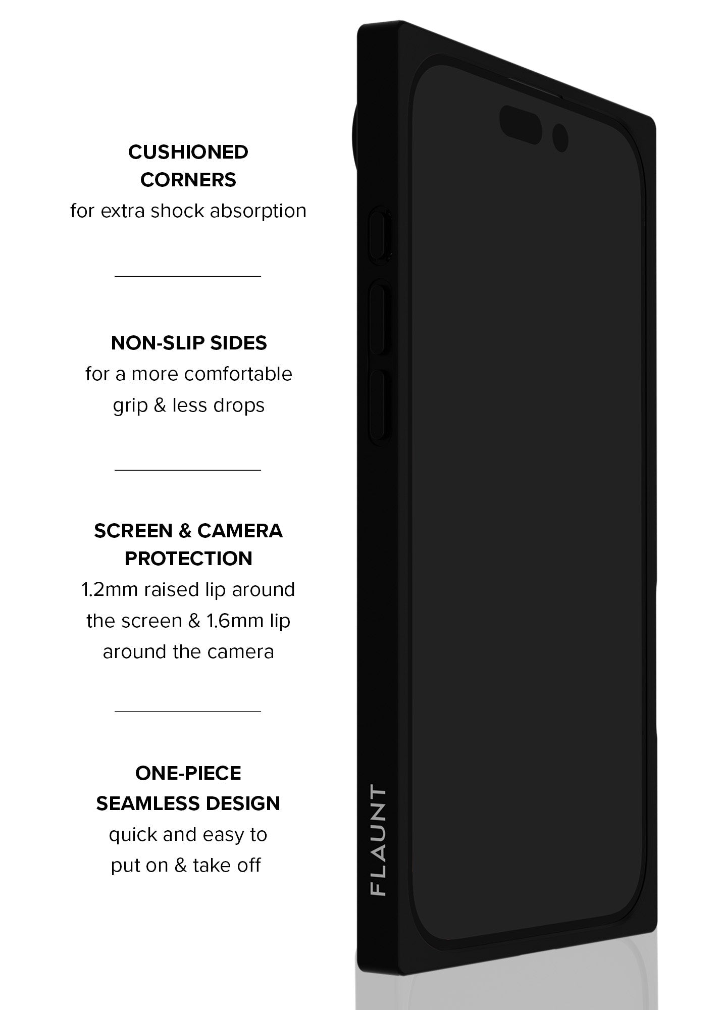 SQUARE? Black Crocodile Faux Leather iPhone Case