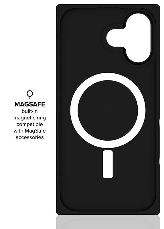 SQUARE? Black Crocodile Faux Leather iPhone Case