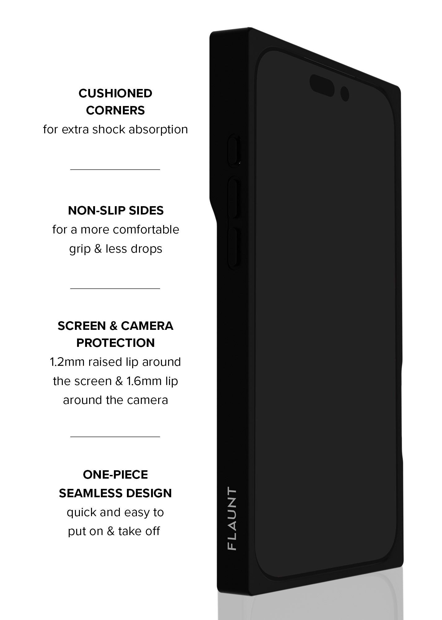 SQUARE? Black Crocodile Faux Leather iPhone Case