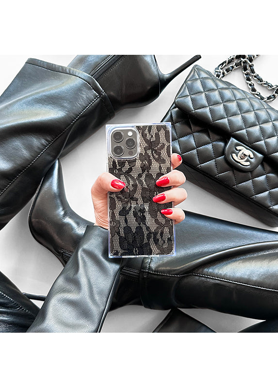 SQUARE? Black Lace iPhone Case