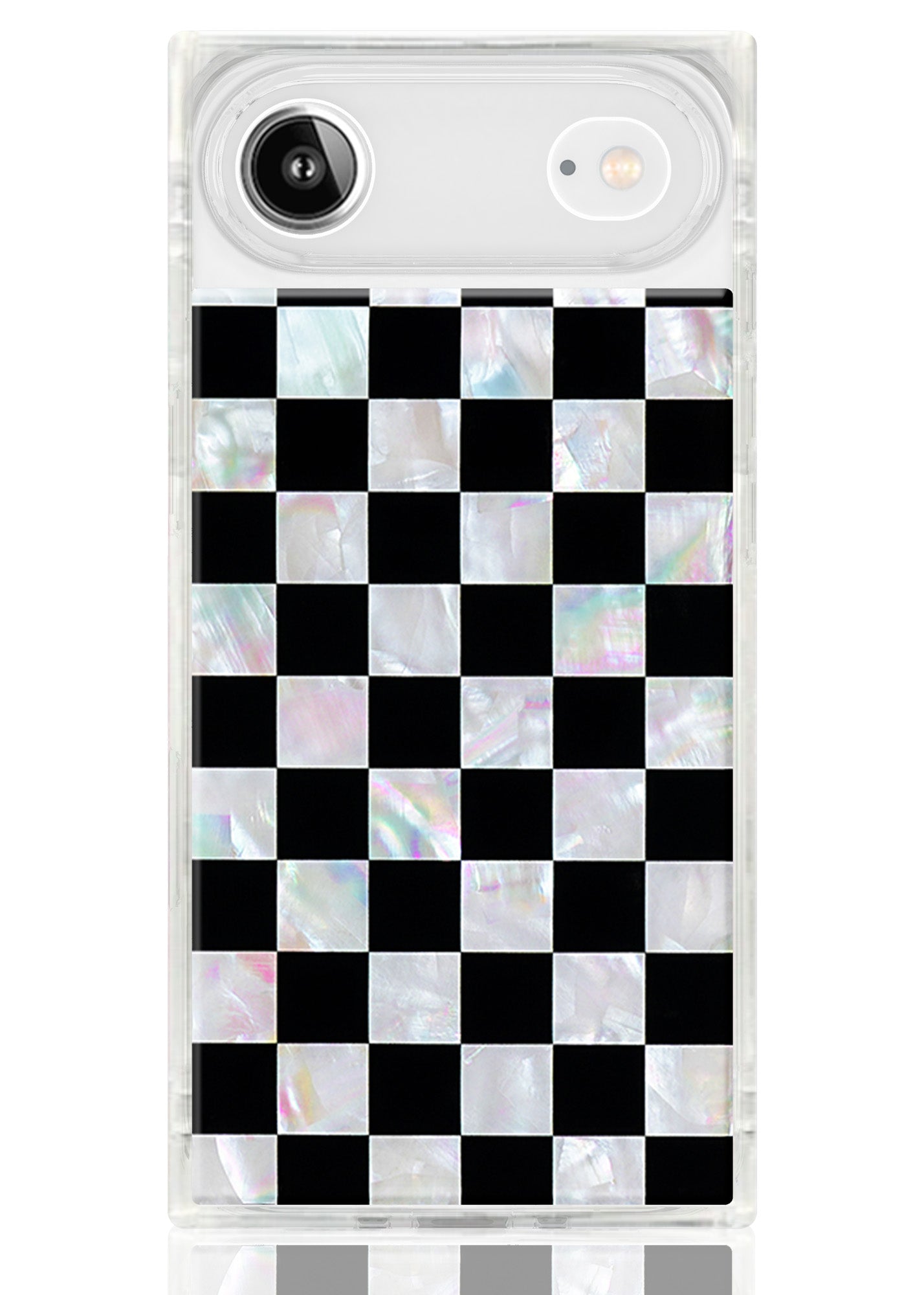 SQUARE? Checkered Mother of Pearl iPhone Case
