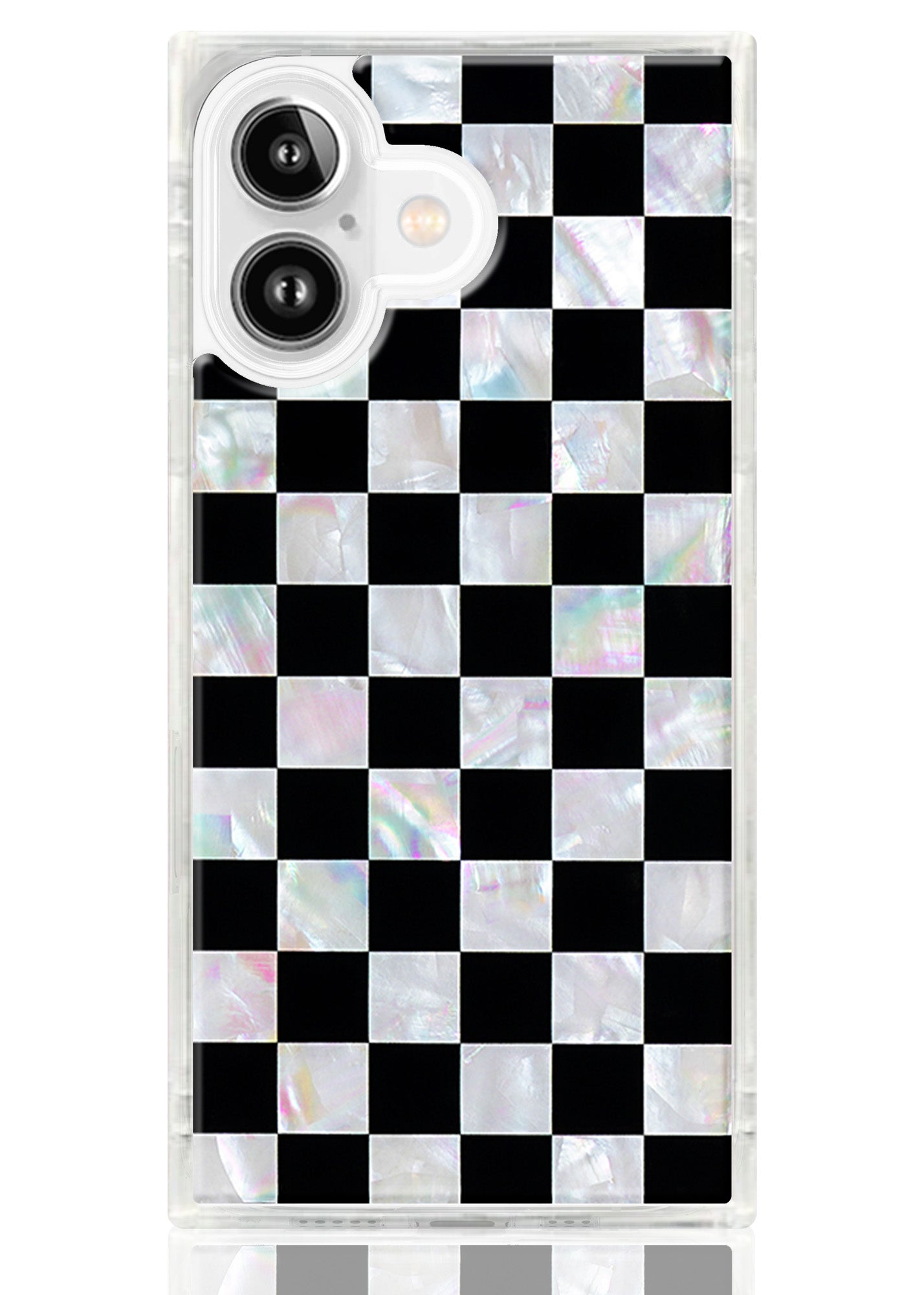 SQUARE? Checkered Mother of Pearl iPhone Case