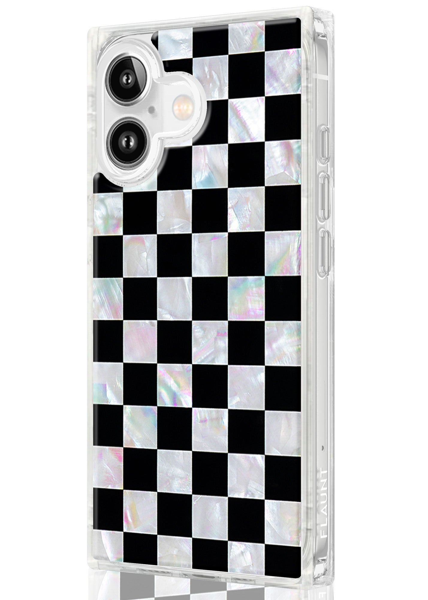 SQUARE? Checkered Mother of Pearl iPhone Case