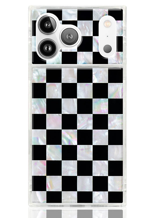 SQUARE? Checkered Mother of Pearl iPhone Case