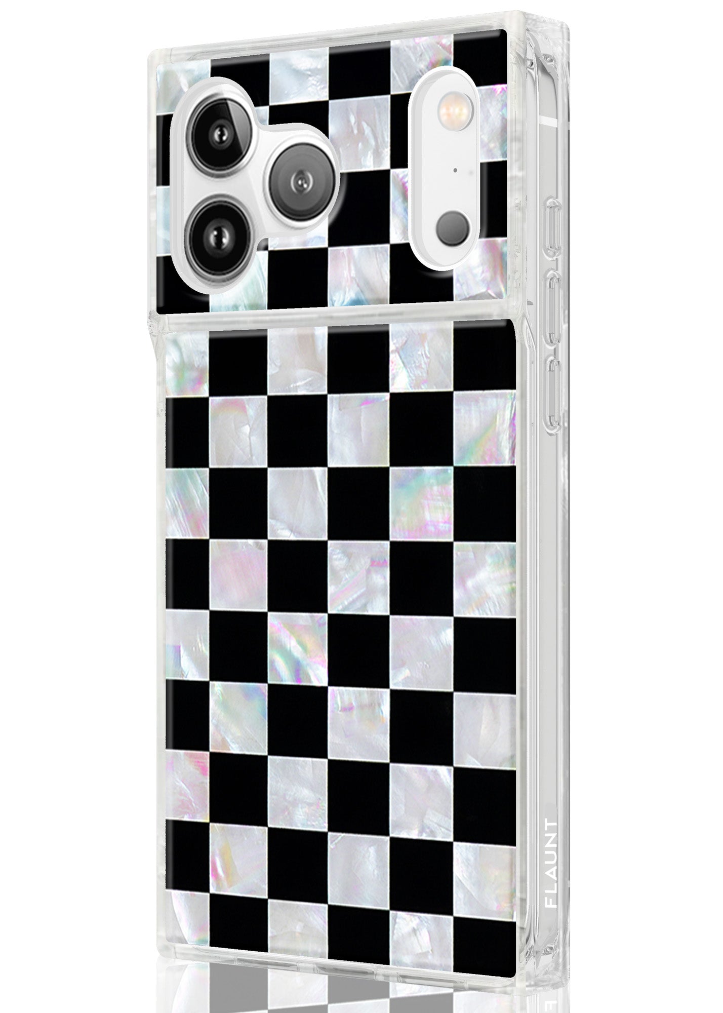 SQUARE? Checkered Mother of Pearl iPhone Case