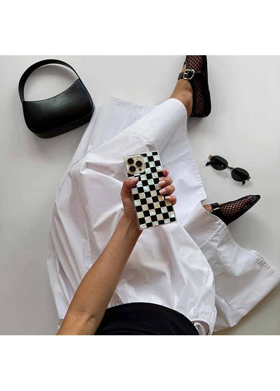 SQUARE? Checkered Mother of Pearl iPhone Case