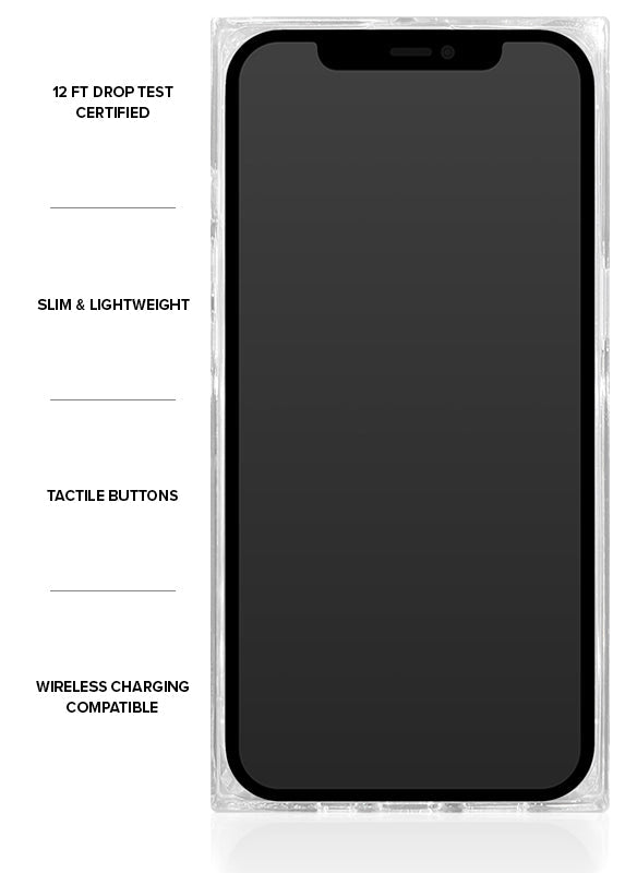 SQUARE? Black & White Tortoise Shell iPhone Case