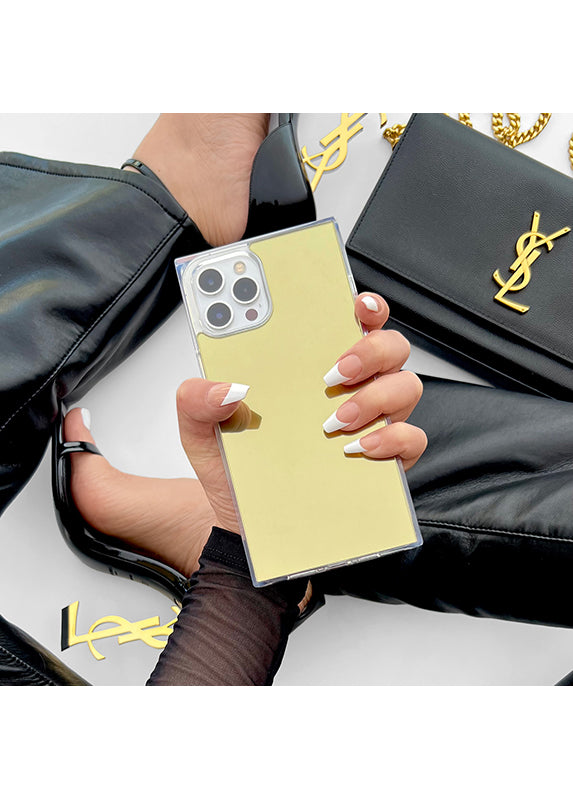 SQUARE? Metallic Gold Mirror iPhone Case