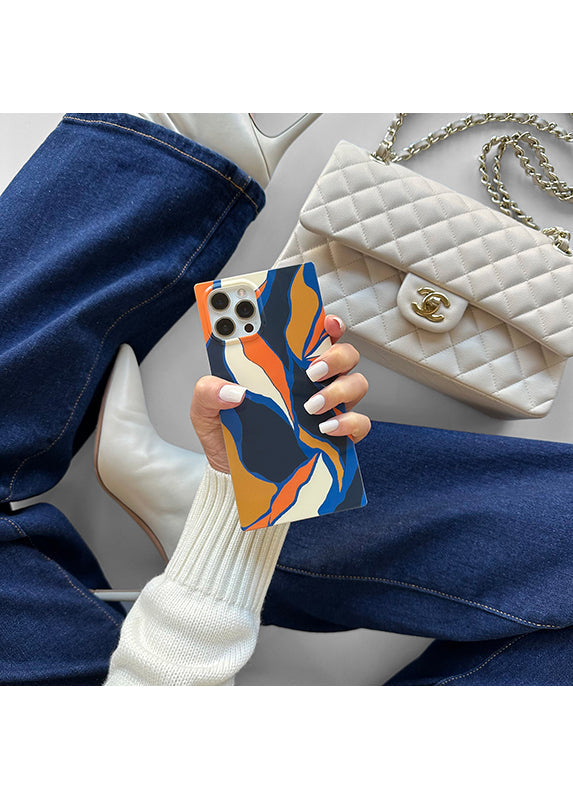 SQUARE? Navy Blossom iPhone Case