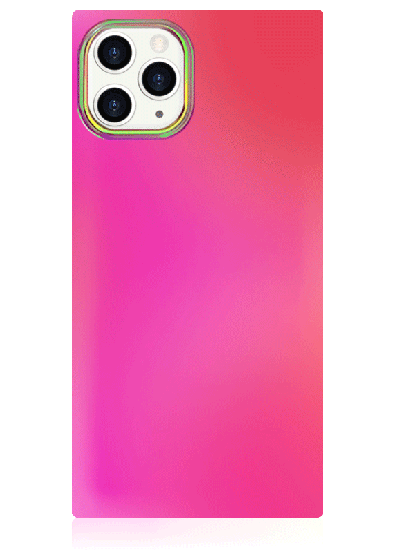 SQUARE? Pink Iridescent Satin iPhone Case