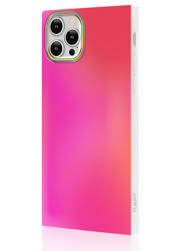 SQUARE? Pink Iridescent Satin iPhone Case
