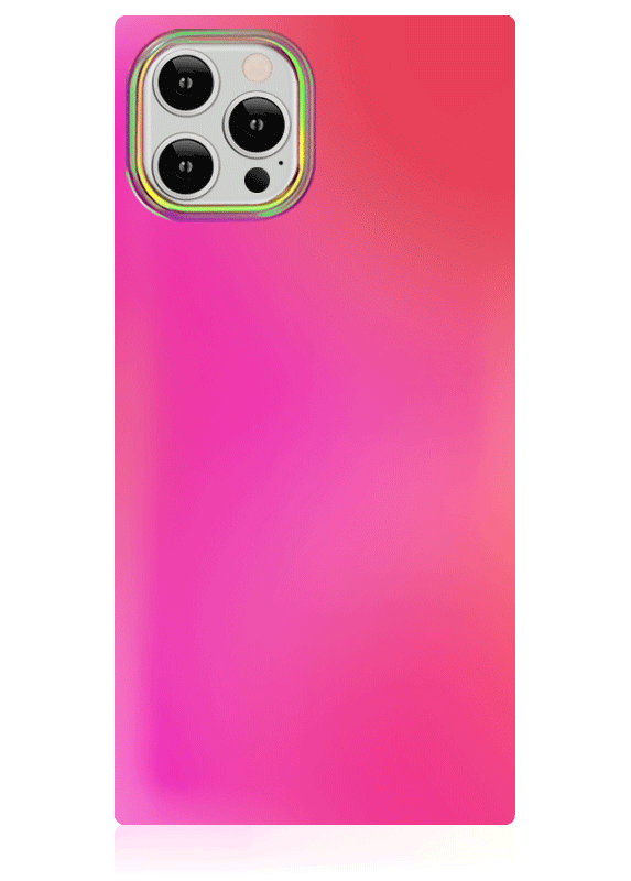SQUARE? Pink Iridescent Satin iPhone Case