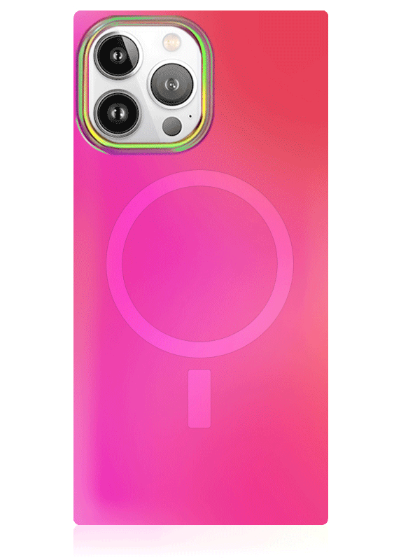 SQUARE? Pink Iridescent Satin iPhone Case