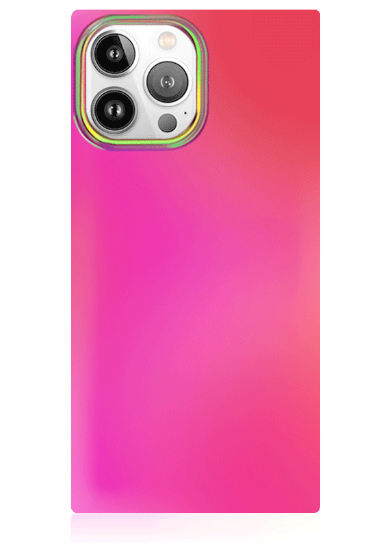 SQUARE? Pink Iridescent Satin iPhone Case