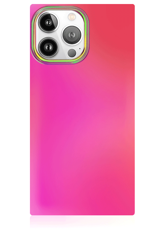 SQUARE? Pink Iridescent Satin iPhone Case