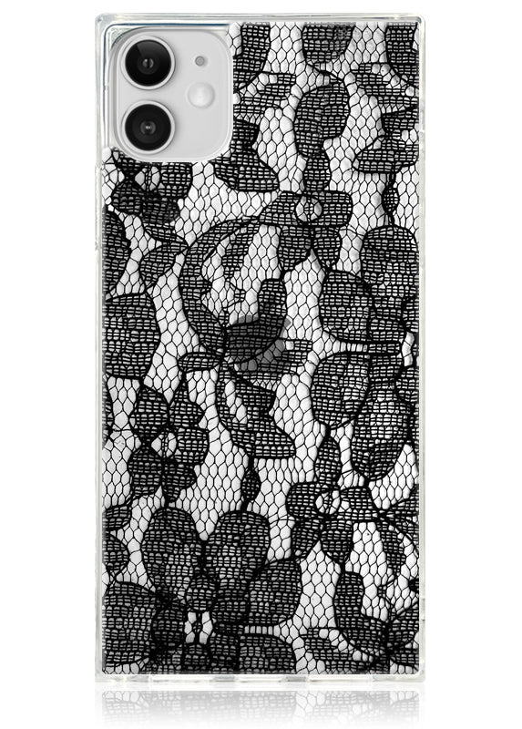 SQUARE? Black Lace iPhone Case