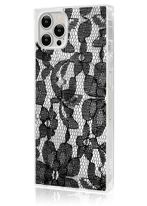 SQUARE? Black Lace iPhone Case