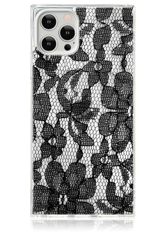 SQUARE? Black Lace iPhone Case