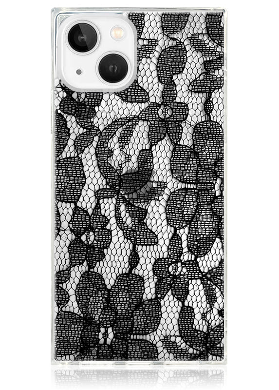 SQUARE? Black Lace iPhone Case
