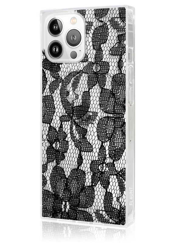SQUARE? Black Lace iPhone Case