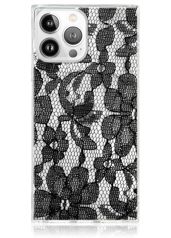 SQUARE? Black Lace iPhone Case