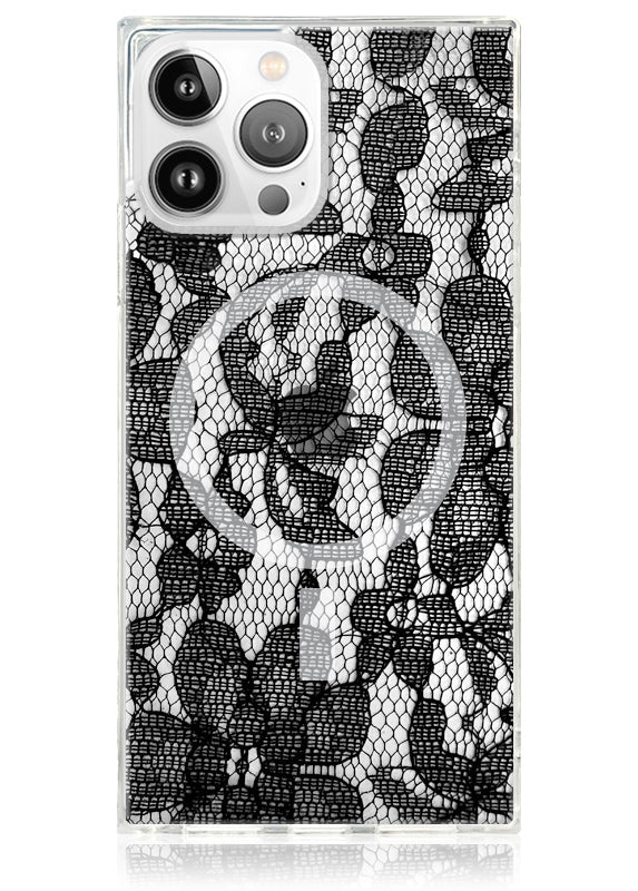SQUARE? Black Lace iPhone Case