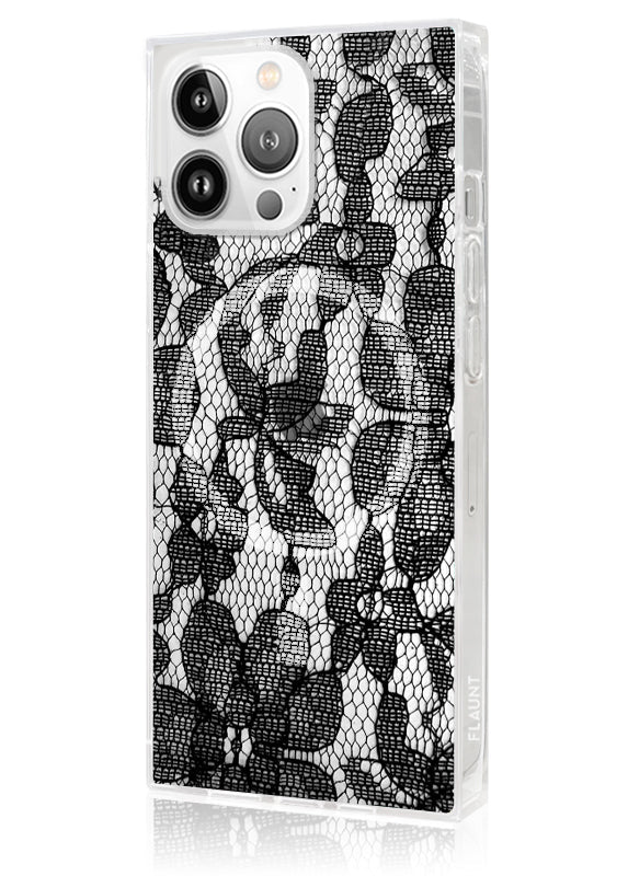 SQUARE? Black Lace iPhone Case