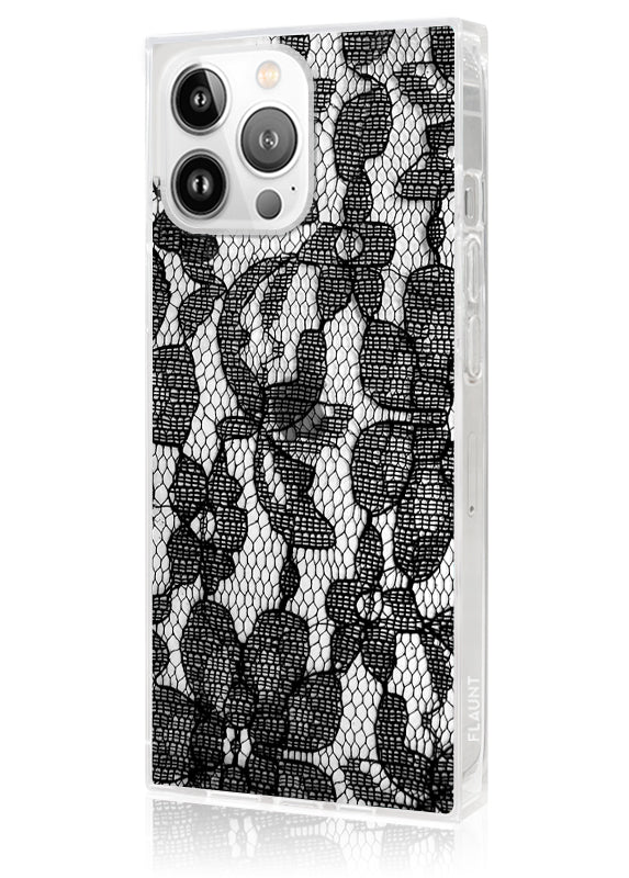SQUARE? Black Lace iPhone Case