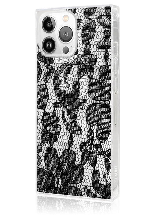 SQUARE? Black Lace iPhone Case