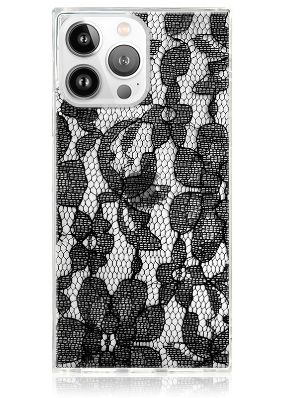 SQUARE? Black Lace iPhone Case