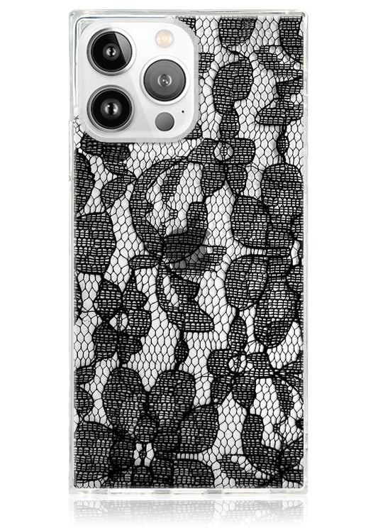 SQUARE? Black Lace iPhone Case