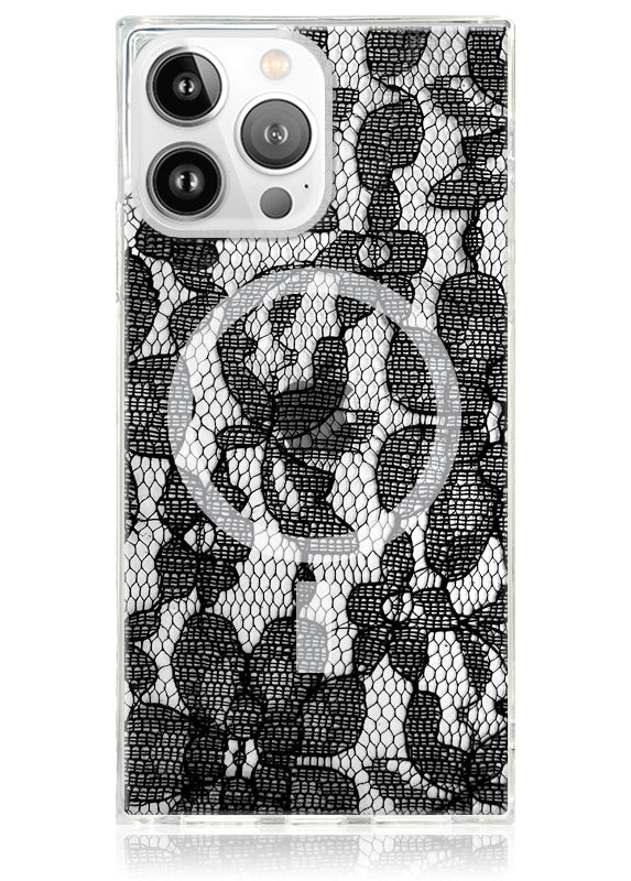 SQUARE? Black Lace iPhone Case
