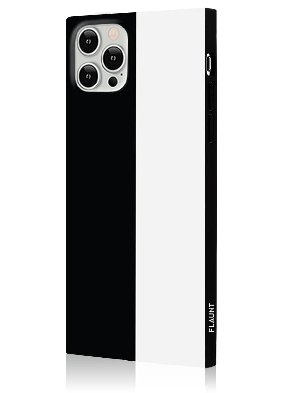 SQUARE? Black and White Colorblock iPhone Case