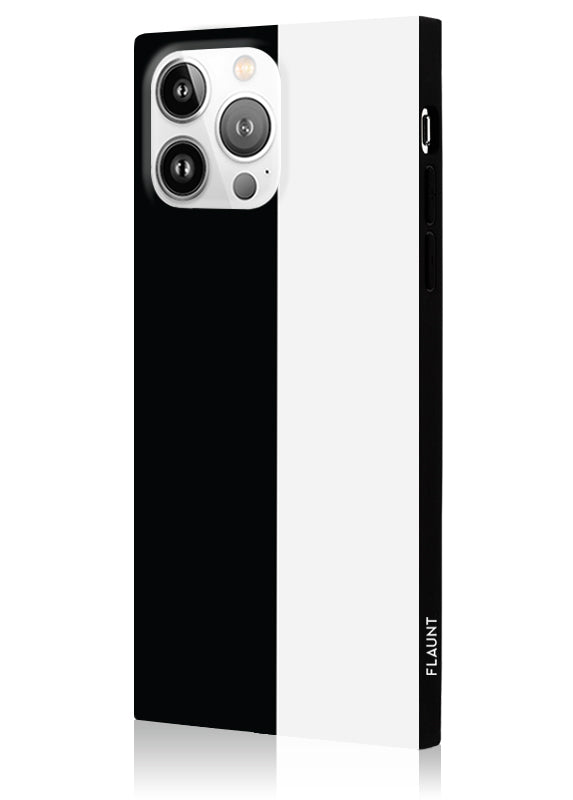 SQUARE? Black and White Colorblock iPhone Case