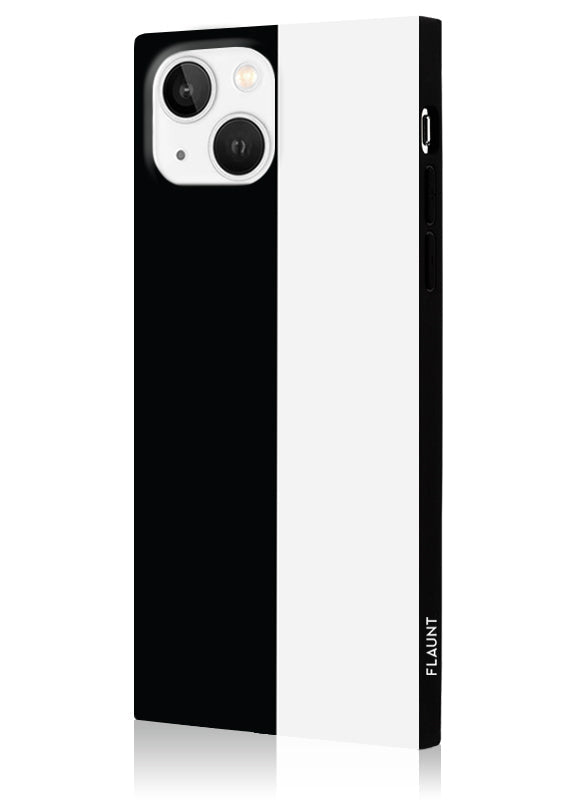 SQUARE? Black and White Colorblock iPhone Case