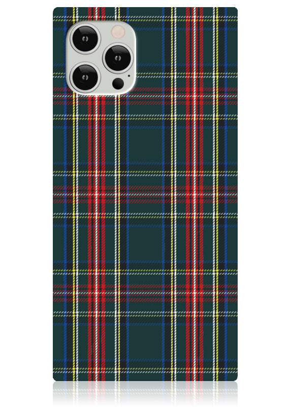 SQUARE? Green Plaid iPhone Case
