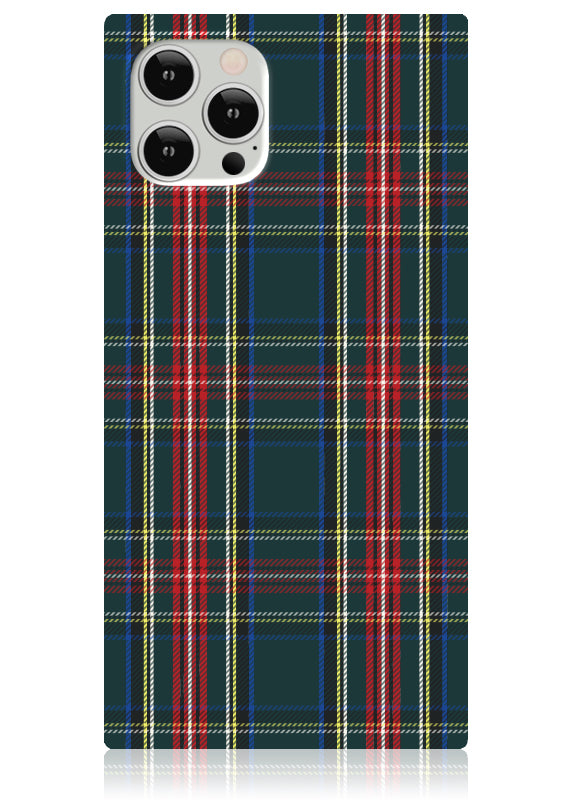 SQUARE? Green Plaid iPhone Case