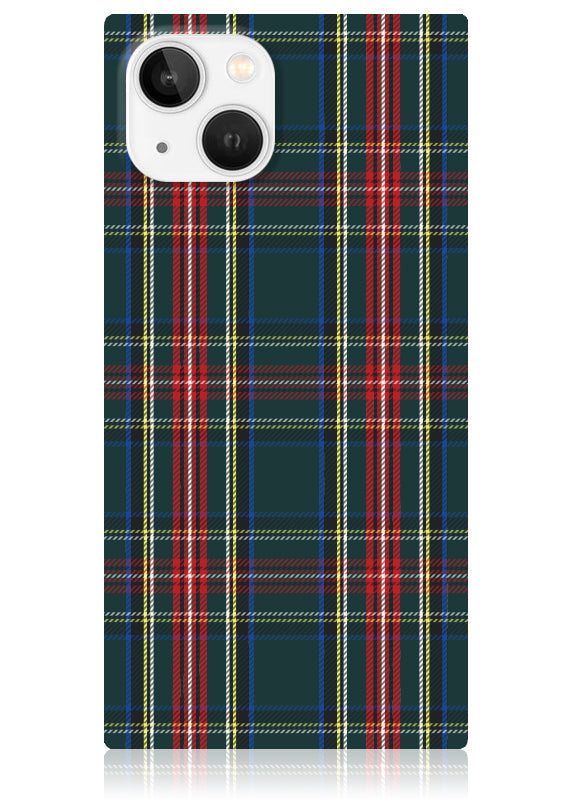 SQUARE? Green Plaid iPhone Case