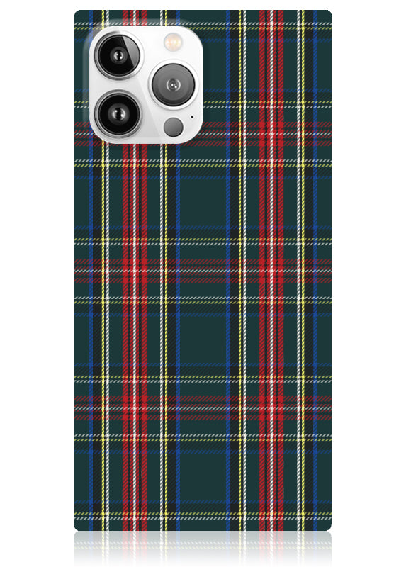 SQUARE? Green Plaid iPhone Case