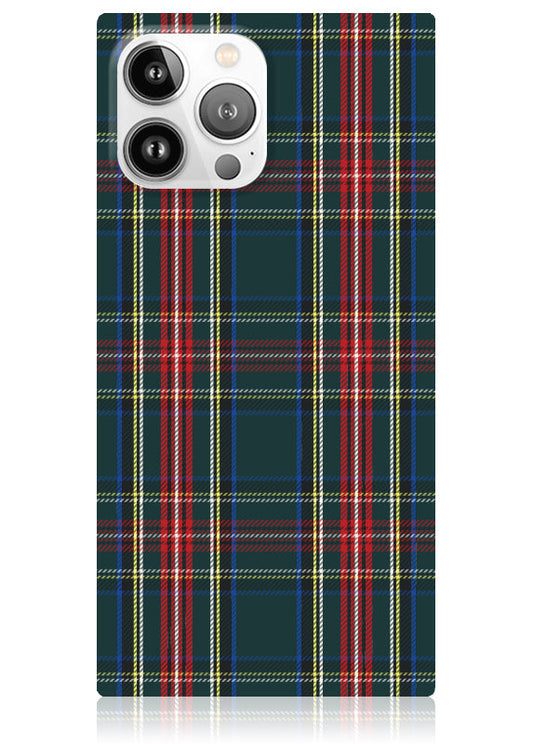 SQUARE? Green Plaid iPhone Case