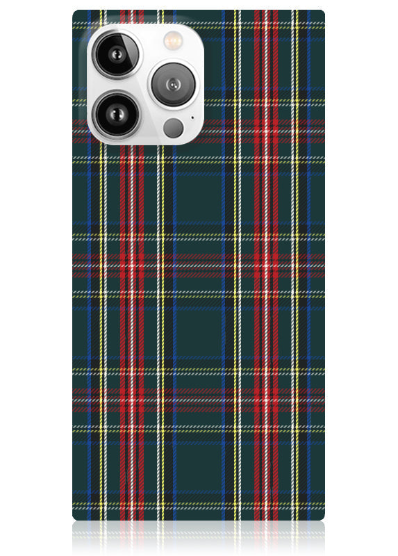 SQUARE? Green Plaid iPhone Case