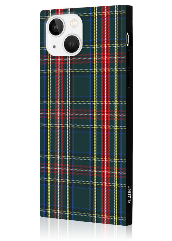 SQUARE? Green Plaid iPhone Case