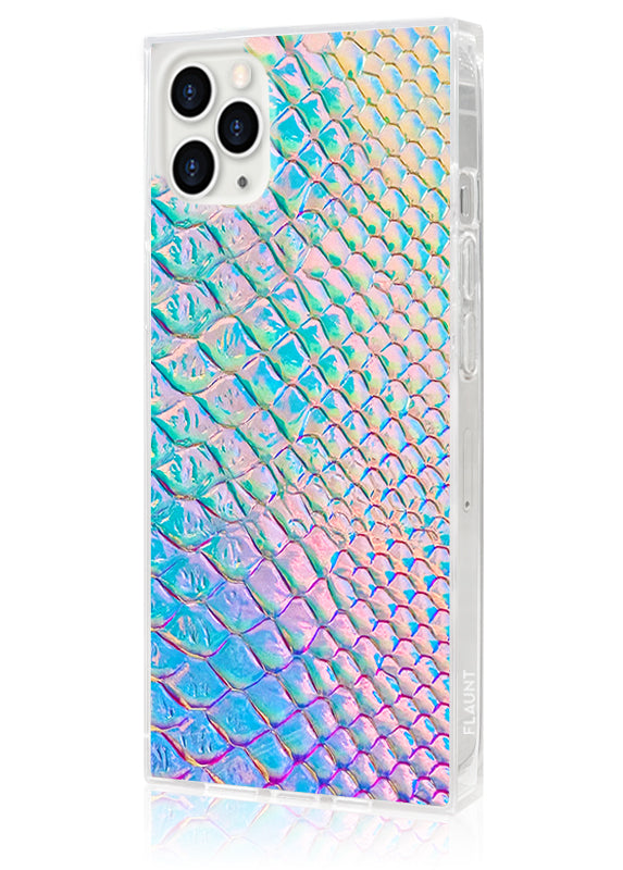 SQUARE? Iridescent Crocodile Faux Leather iPhone Case