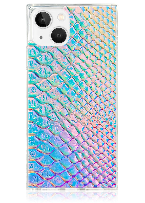 SQUARE? Iridescent Crocodile Faux Leather iPhone Case