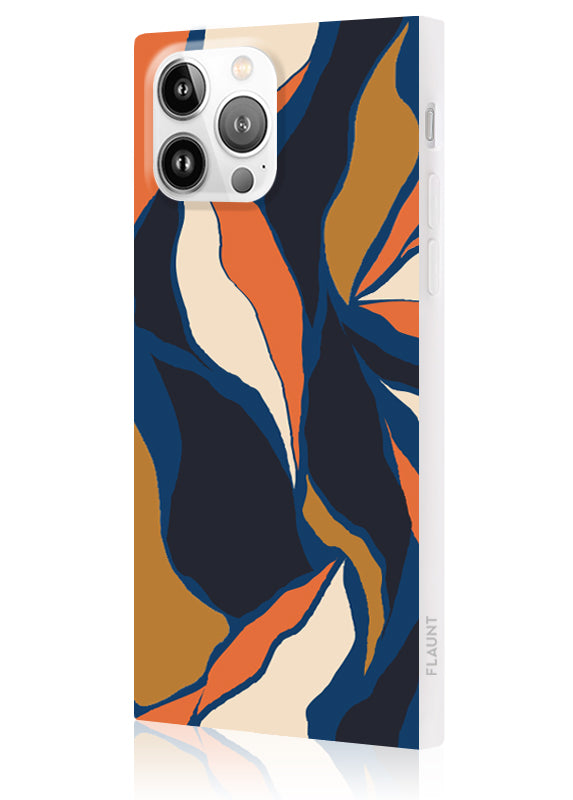 SQUARE? Navy Blossom iPhone Case